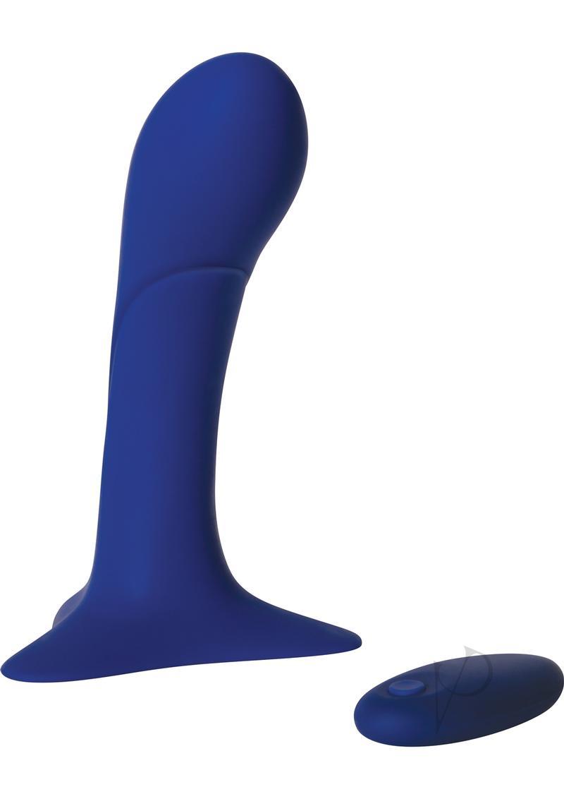 Blue Dream Rechargeable Silicone Vibrator With Remote Control - Blue